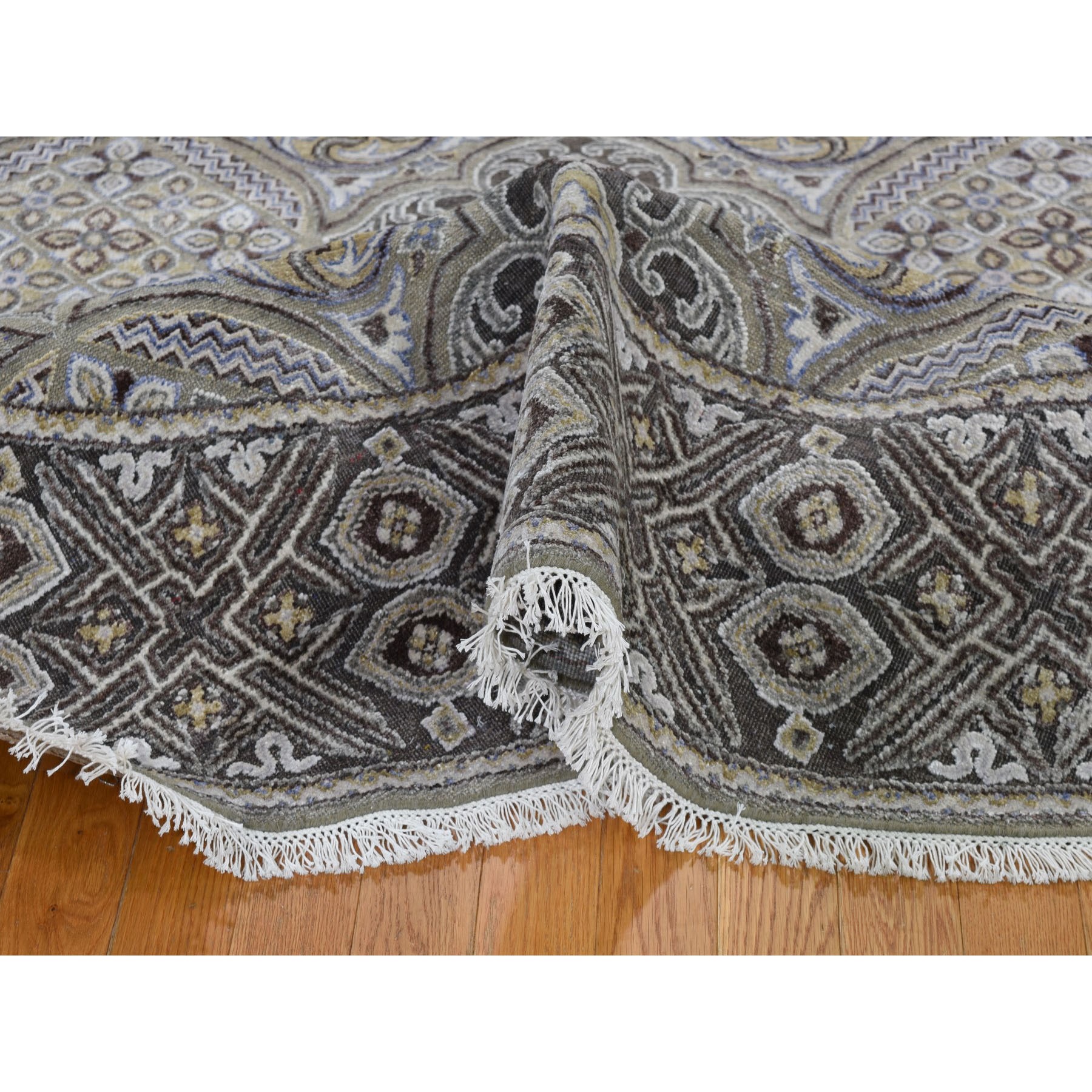 Transitional Wool Hand-Knotted Area Rug 7'10
